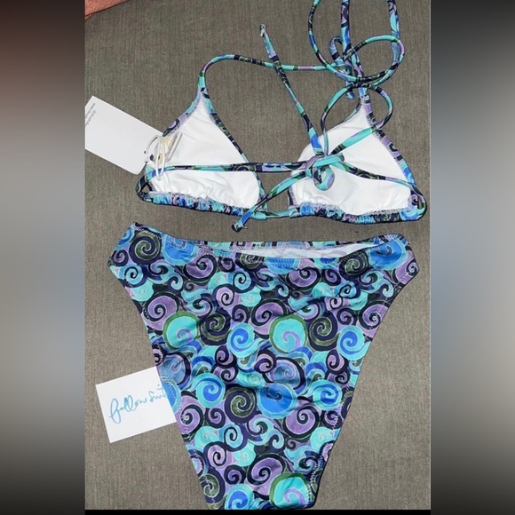 FOLLOW SUIT Marie Bikini Top & Bottom, Psychedelic XS with tags FINAL OFFER!! - Picture 10 of 10